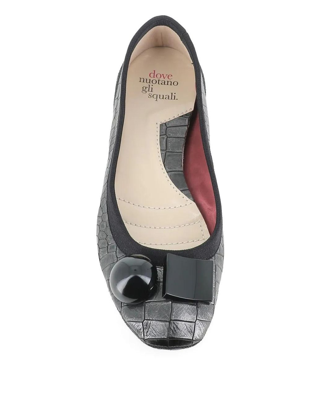 Dove Nuotano Gli Squali Black Becky Ballerina Shoes