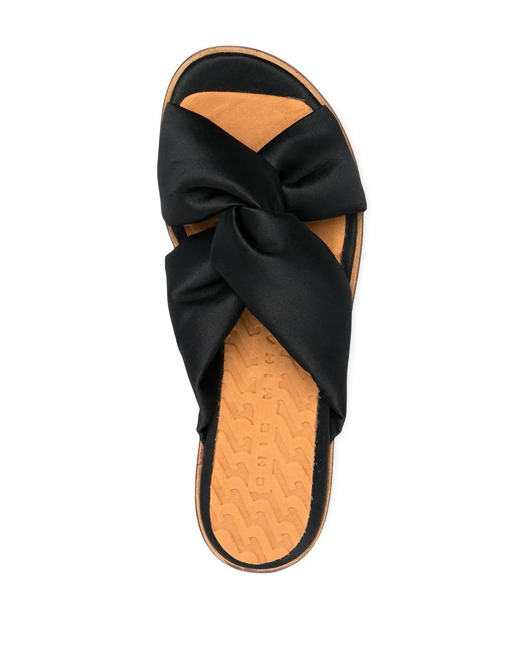 Chie Mihara Black Wamuza Knot-Detail Sandals