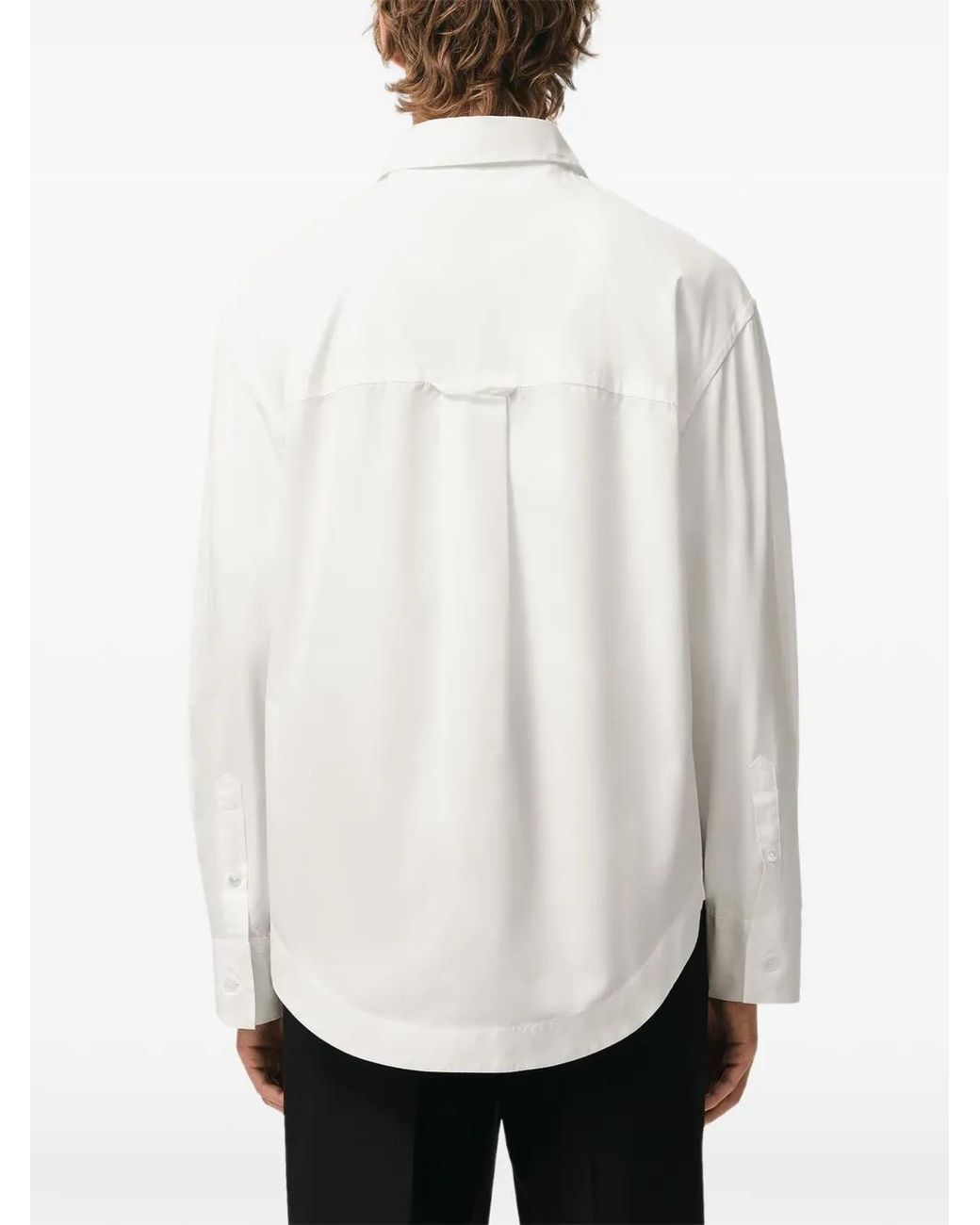 AMI White Ami De Coeur Wide-Fit Pocket Shirt