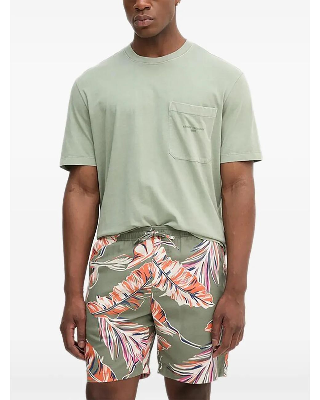 ARMANI EXCHANGE Green Pocket T-Shirt for men
