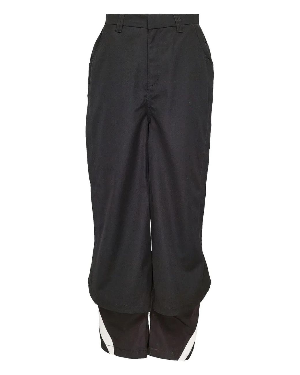 NAMESAKE Black Panelled Wide-Leg Trousers for men