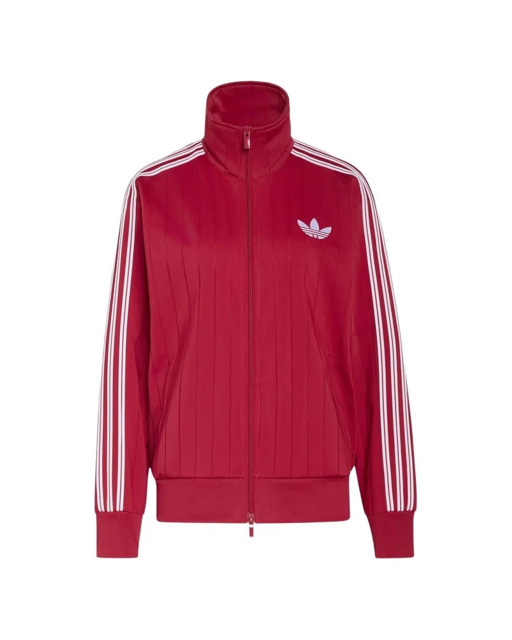 Adidas Red Pinstripe Firebird Loose Track Top