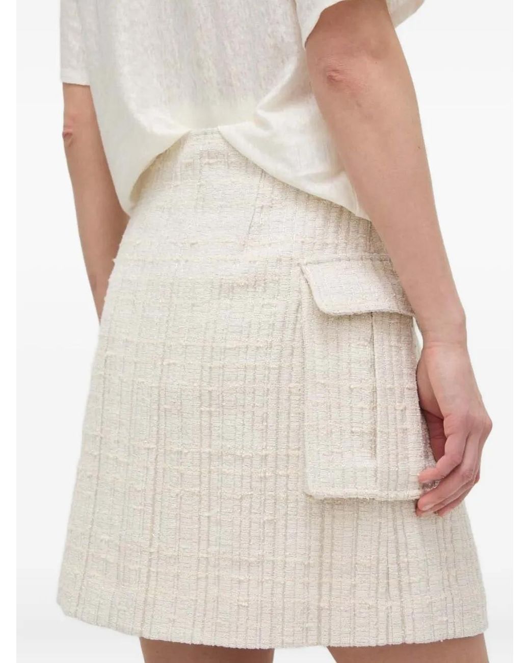 Custommade• Natural Tweed Skirt