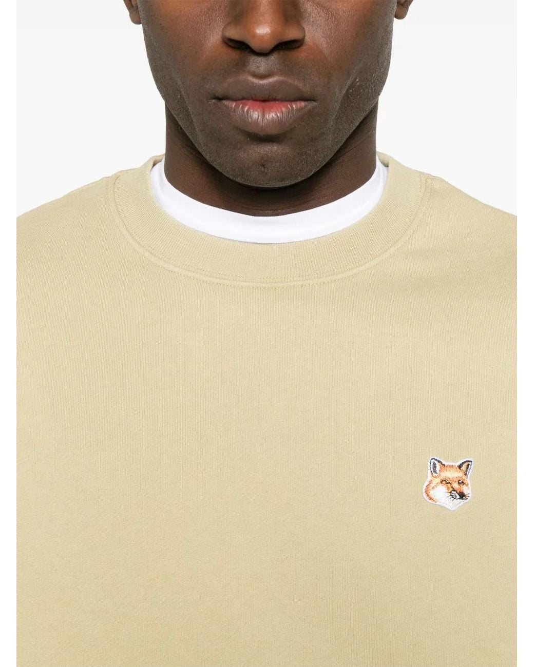 Maison Kitsuné Natural Fox-Head Sweatshirt for men