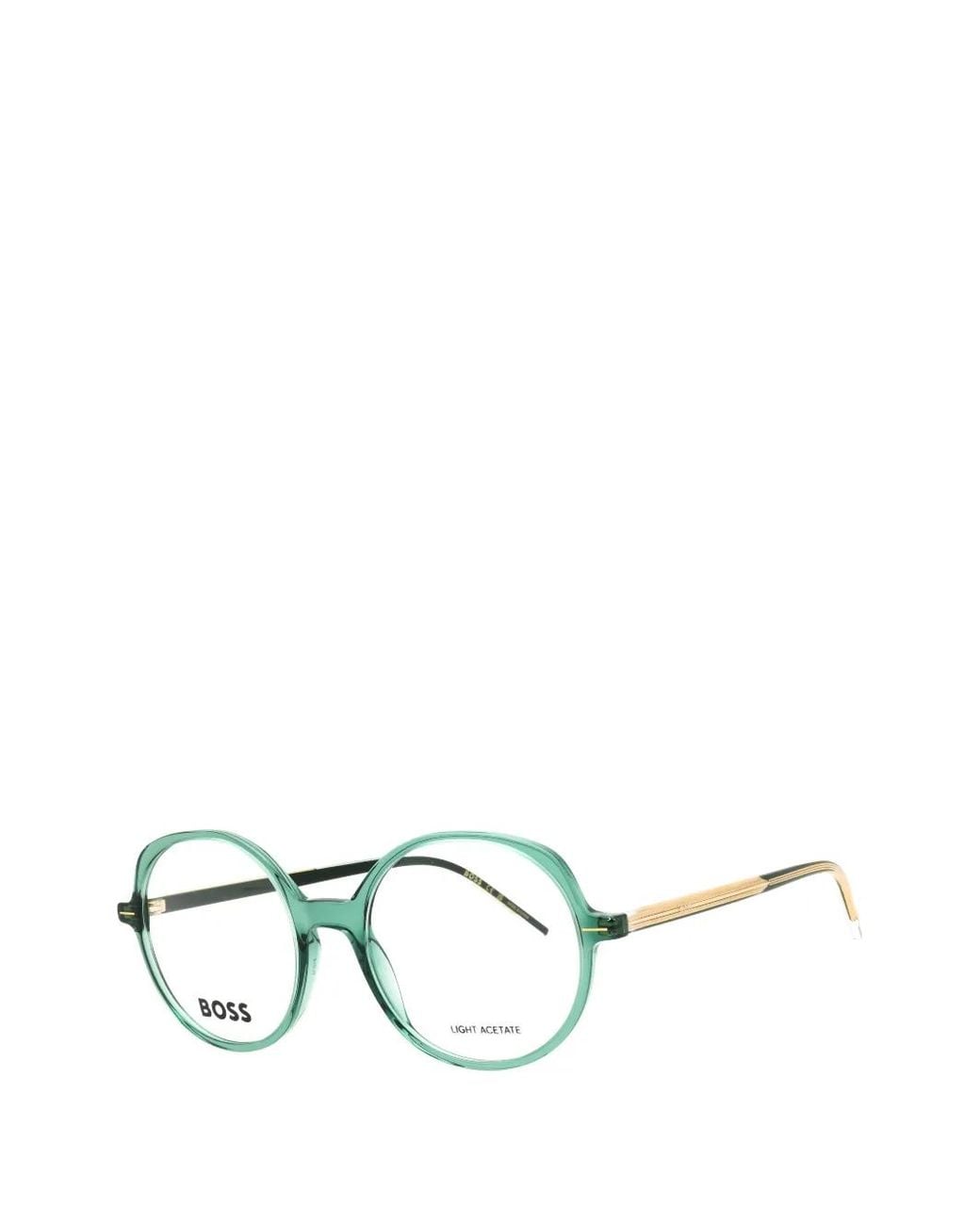 Boss Metallic Round-Frame Glasses