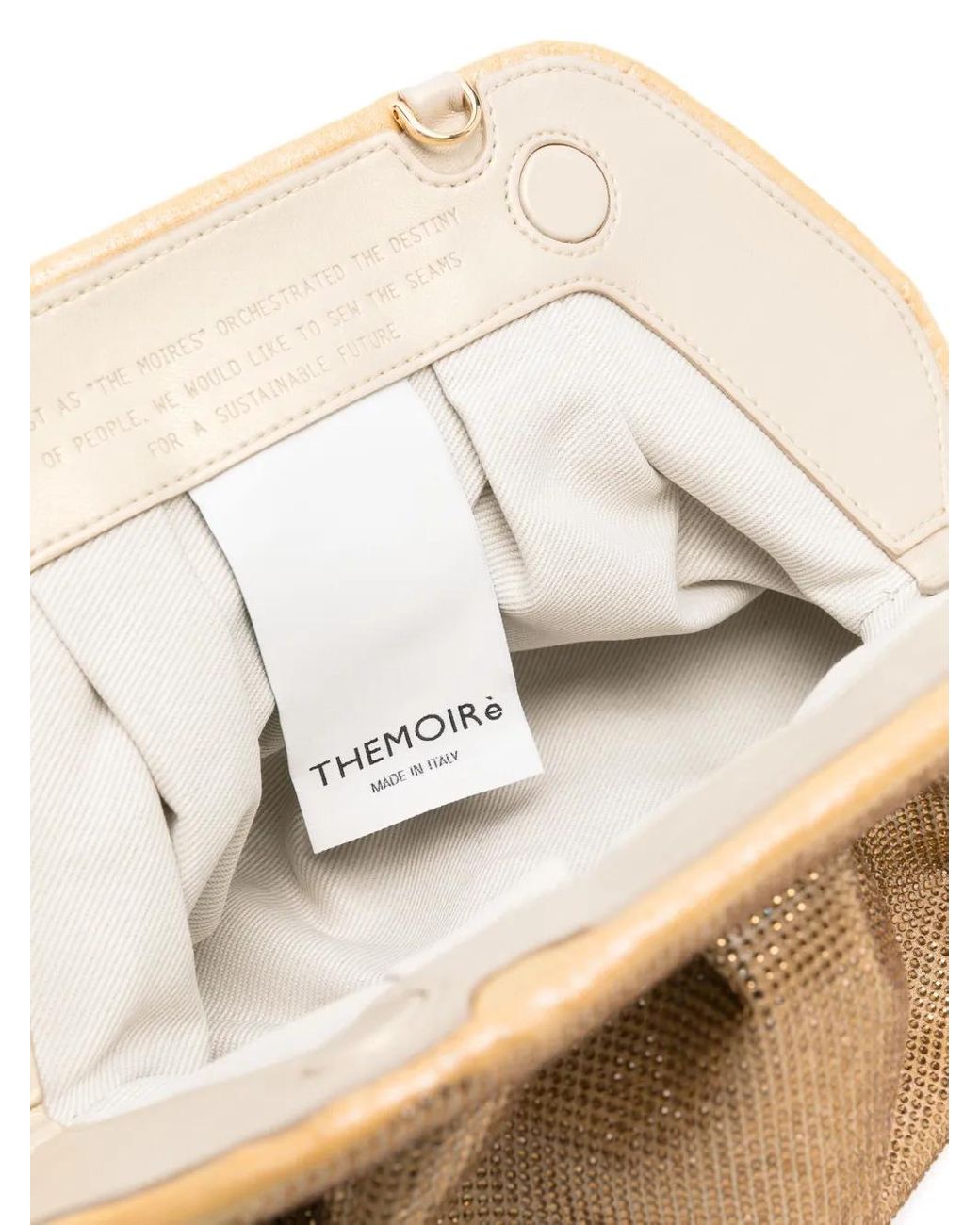 THEMOIRÈ Natural Ruched Clutch Bag