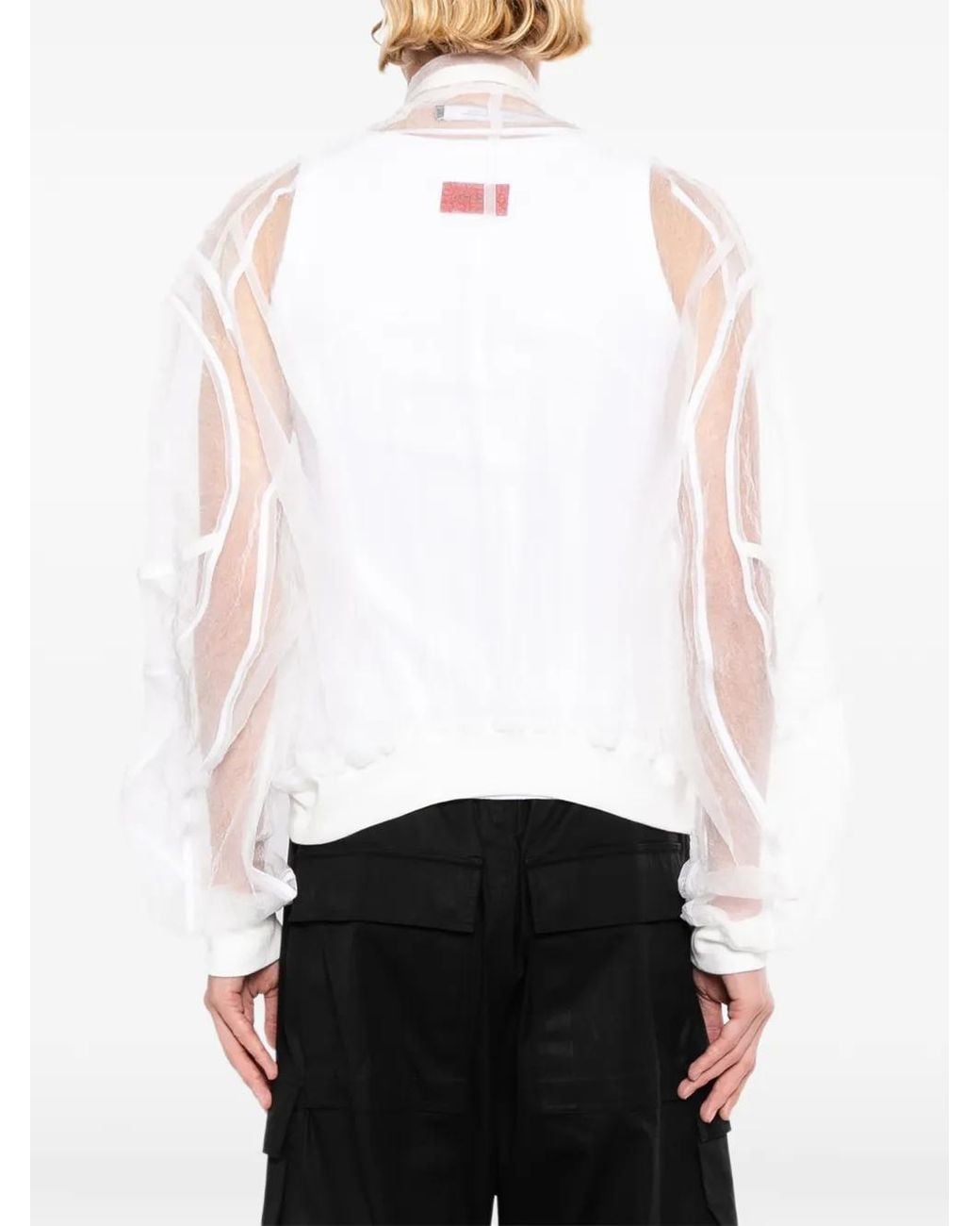 Julius White Sheer Panelled Jacket for men