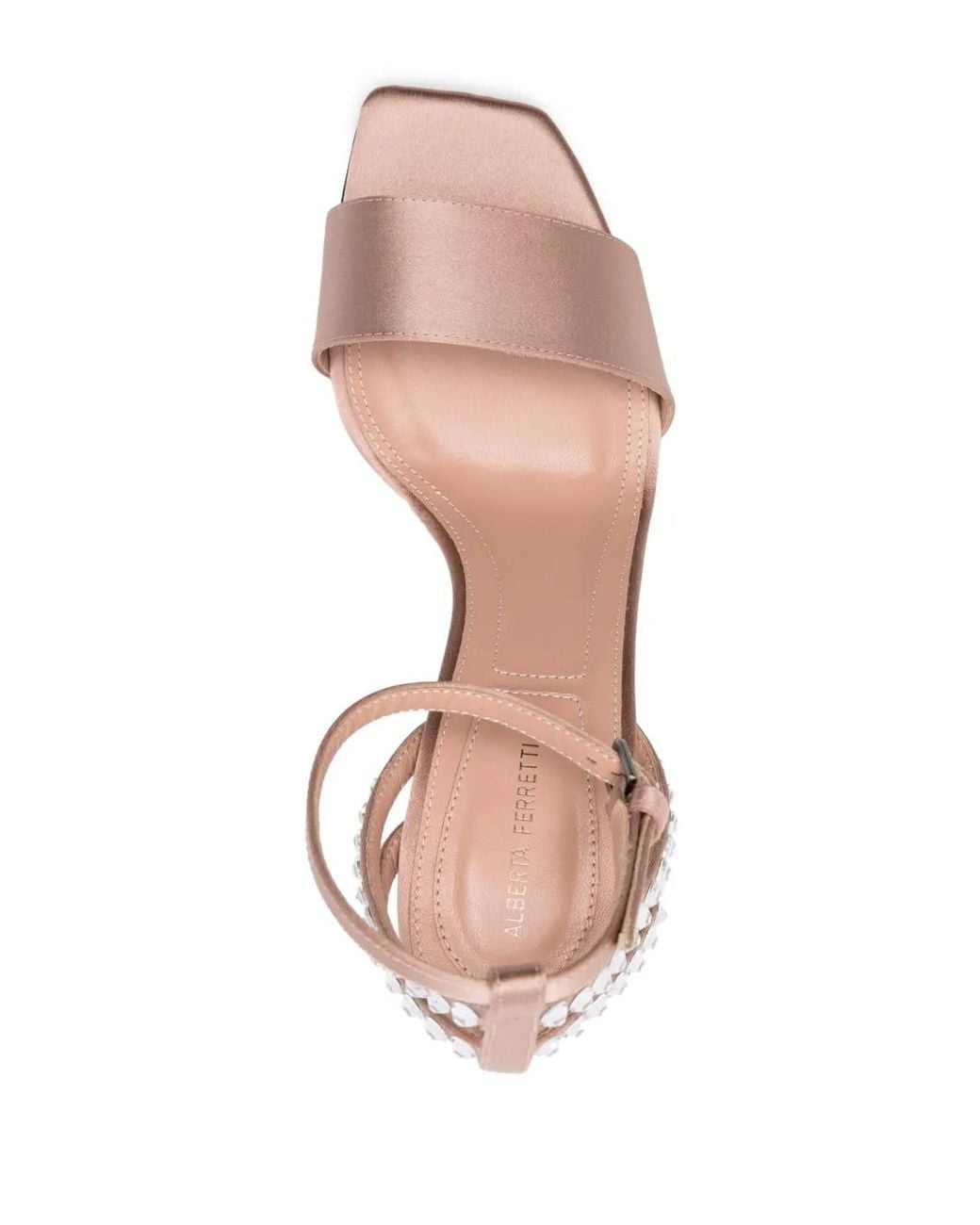 Alberta Ferretti Pink 90Mm Crystal-Embellished Sandals