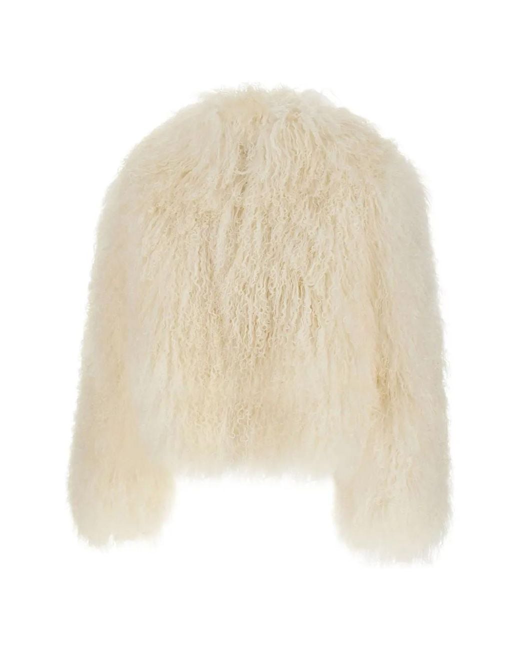 THE TOUCH Natural Marina Lamb-Fur Jacket