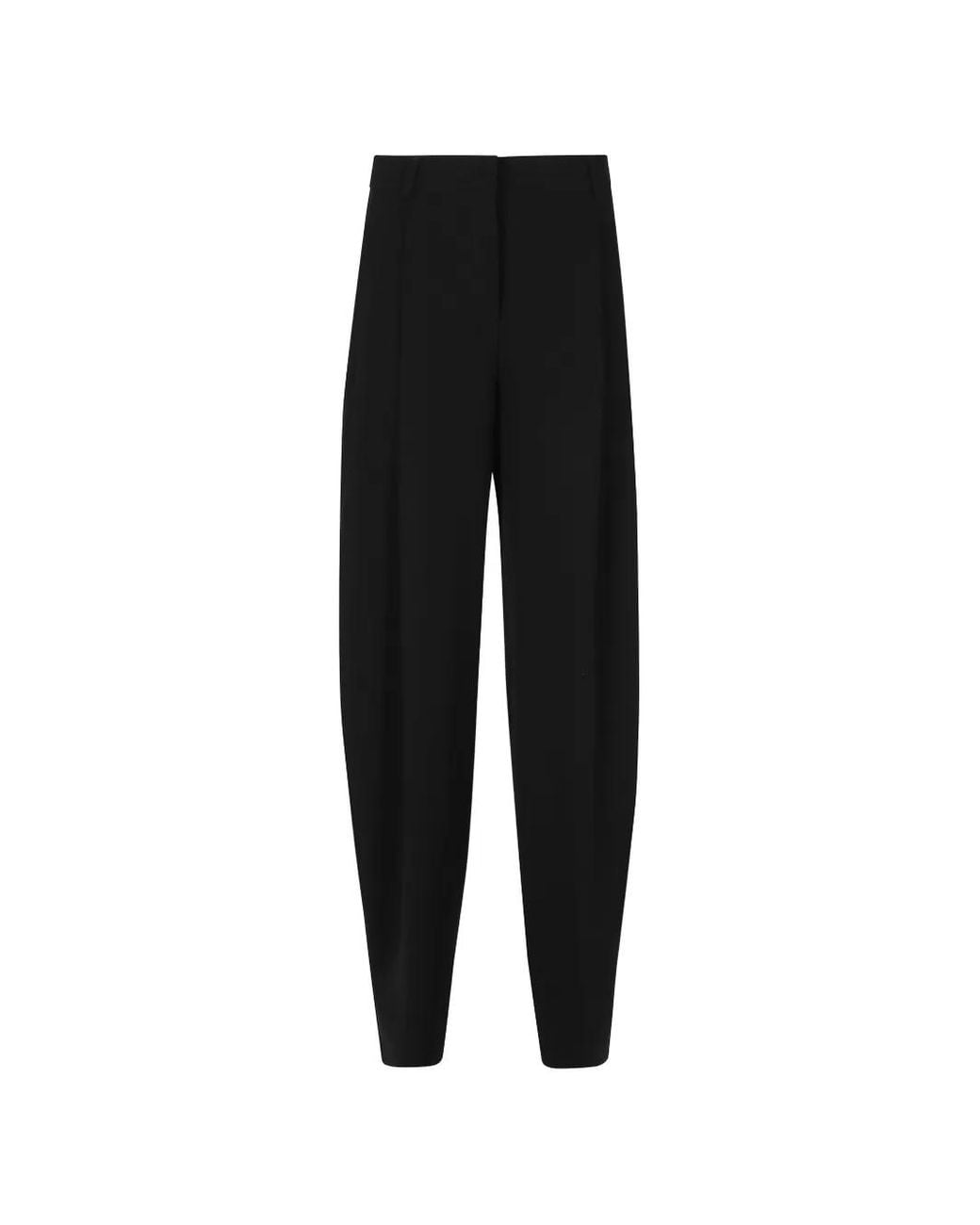 ANDAMANE Black Pleated Tapered Trousers
