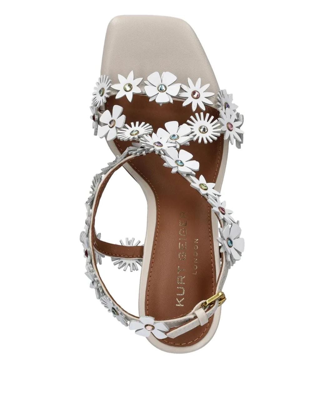 Kurt Geiger White Floral-Appliqué Pumps