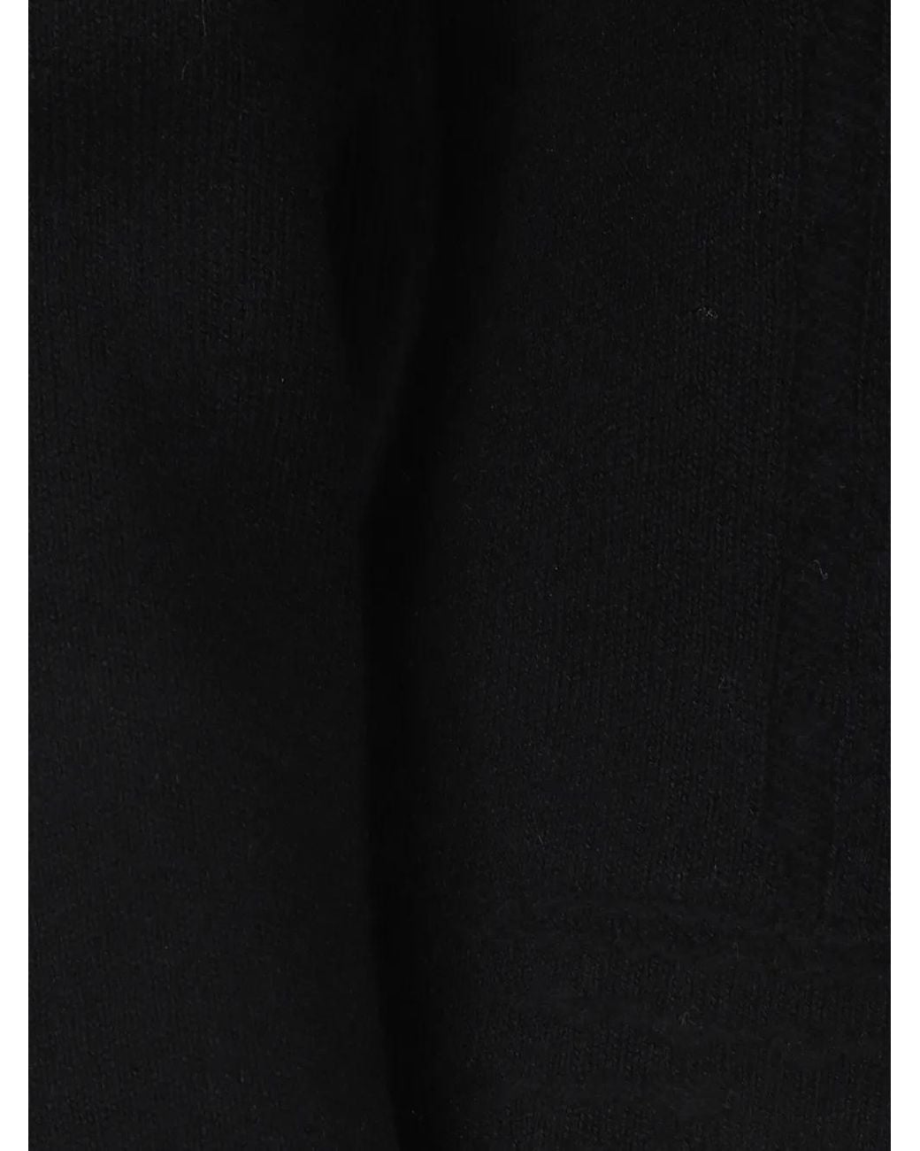 Barrie Black Ribbed-Knit Button-Up Jacket
