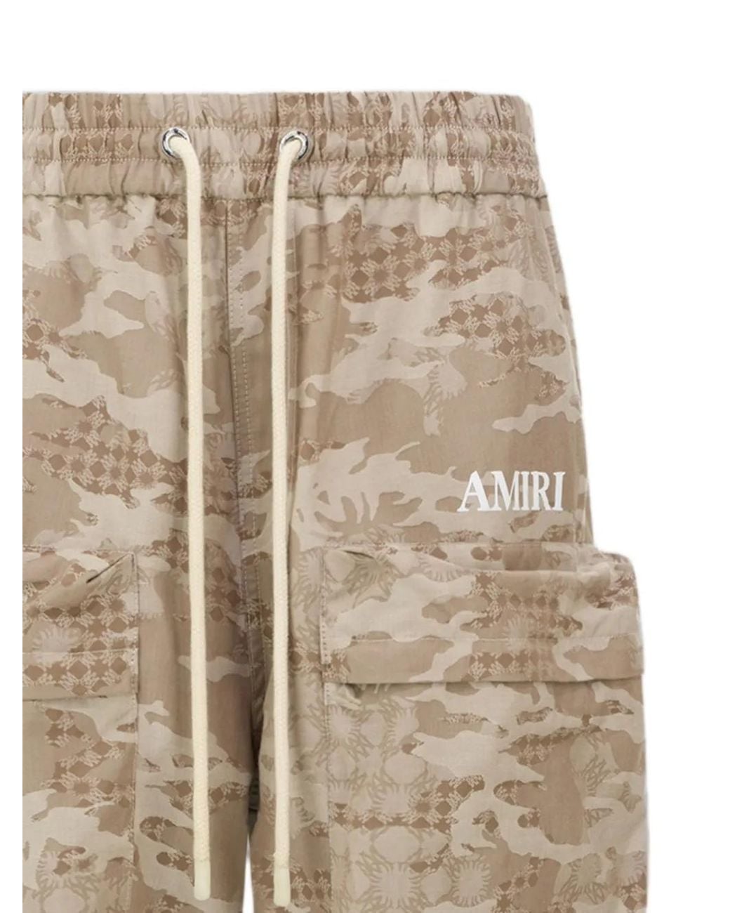 Amiri Natural Camo Drawstring Cargo Pants for men