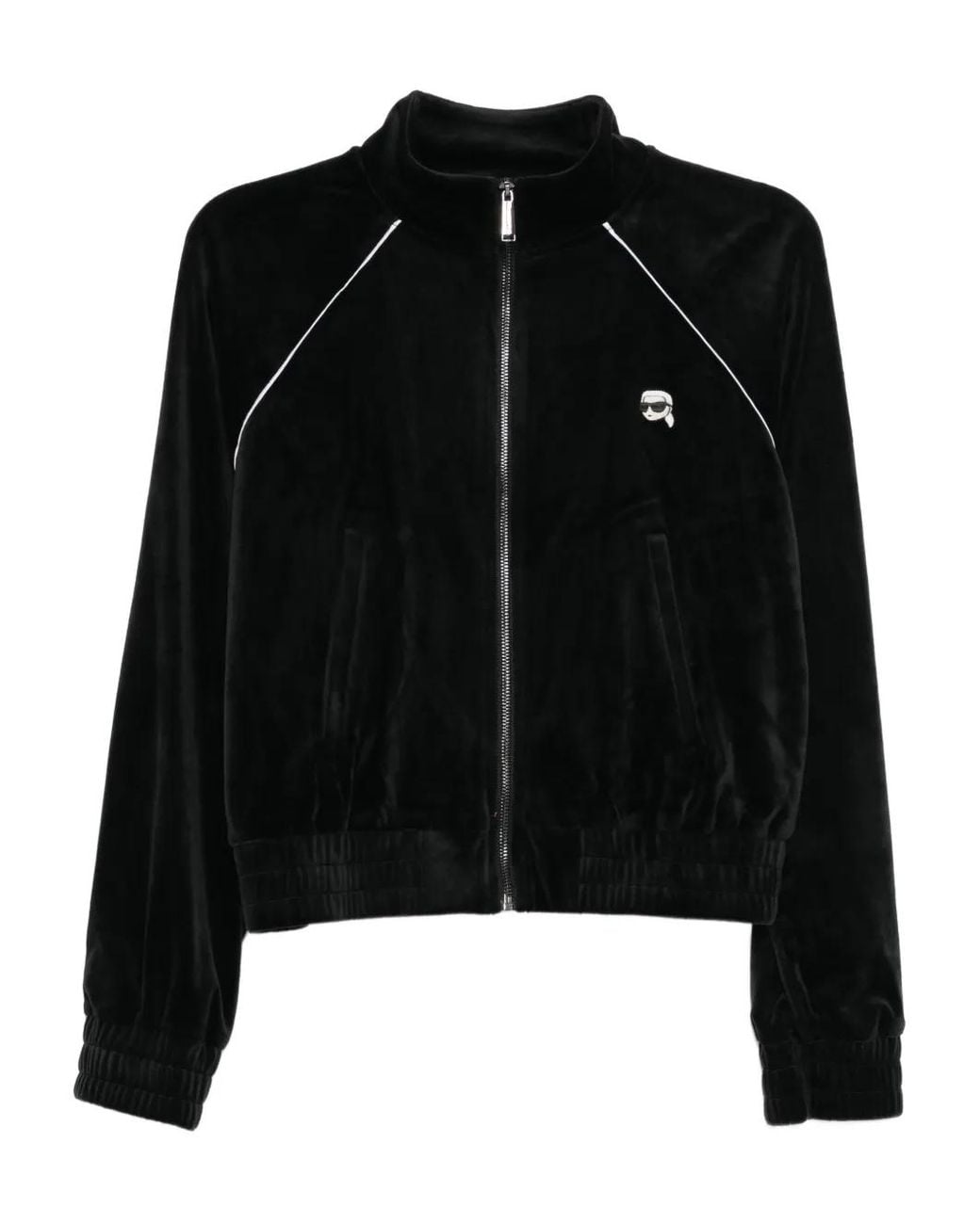 Karl Lagerfeld Black Ikon Cropped Jacket