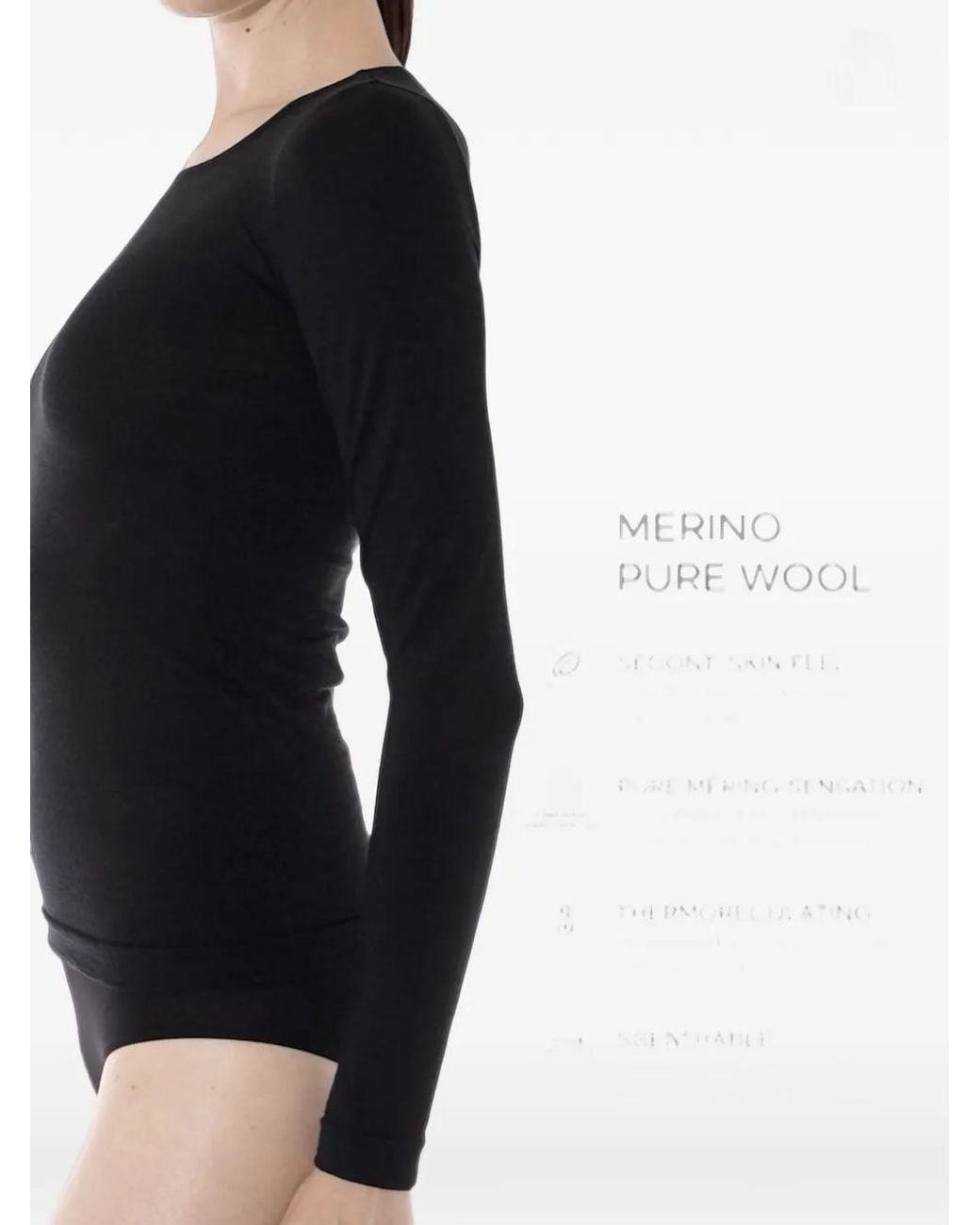 Wolford Black Seamless Long-Sleeve Top