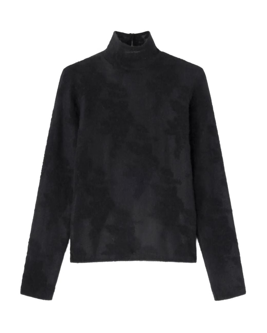 Ganni Black Sheer Turtleneck