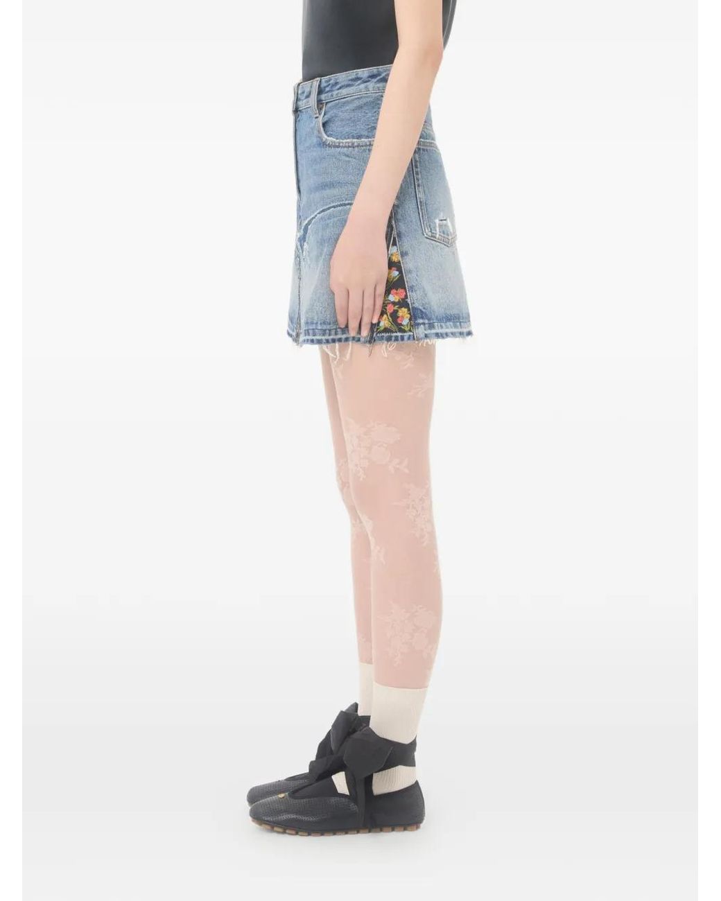 Valentino Garavani Blue Short Denim Skirt