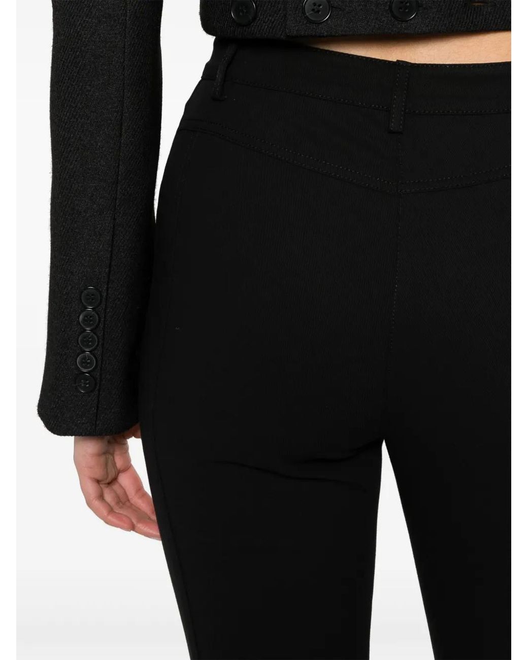 Pinko Black High-Waisted Tailored Trousers