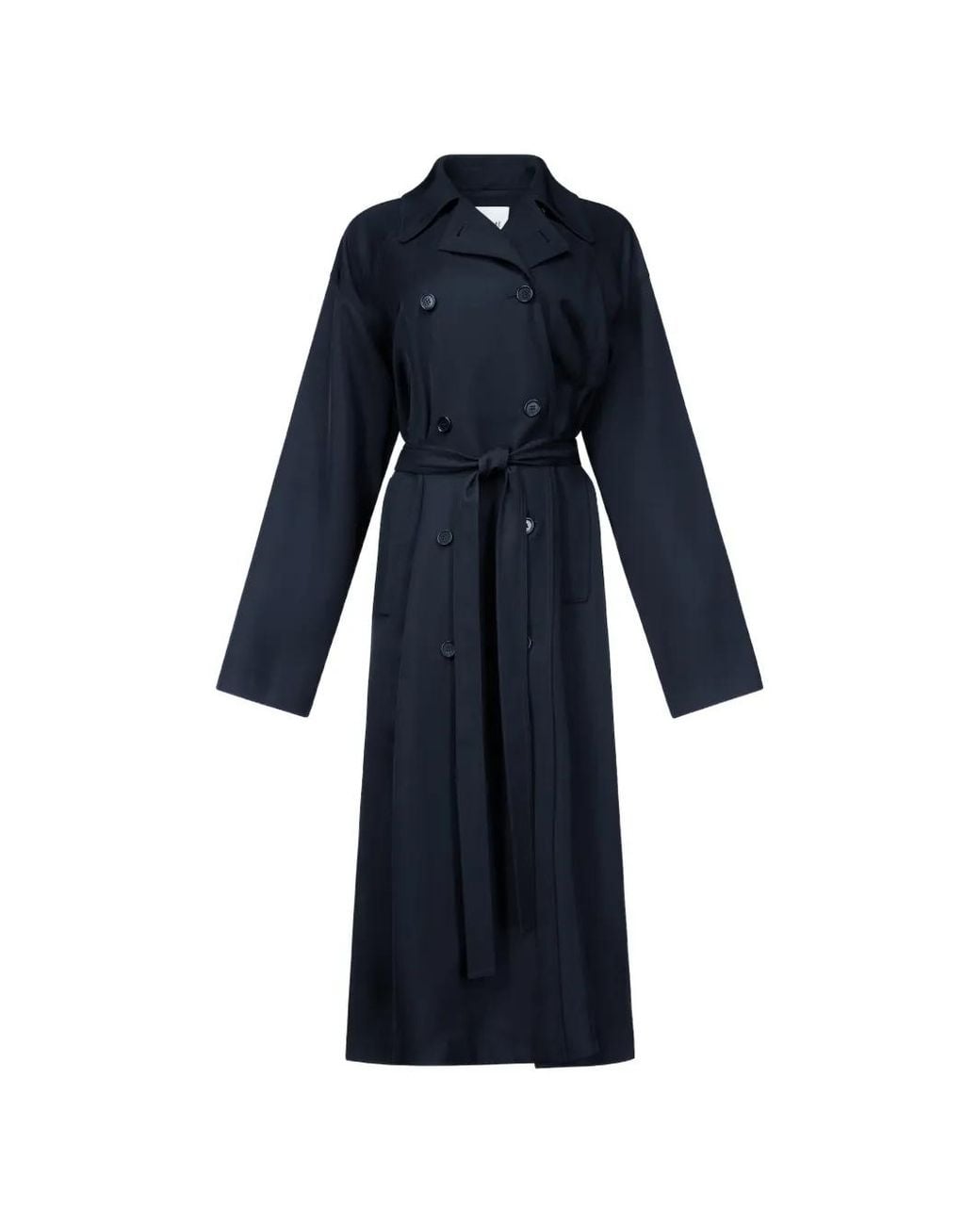 FFORME Blue Leonie Double-Breasted Trench Coat