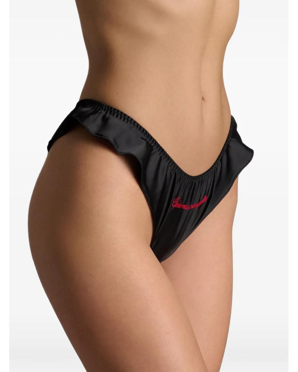 Scandale Black Culotte Brodée Dédicace À Volants
