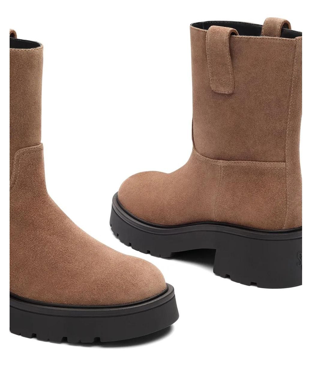 Stuart Weitzman Brown Ren Lug-Sole Ankle Boots