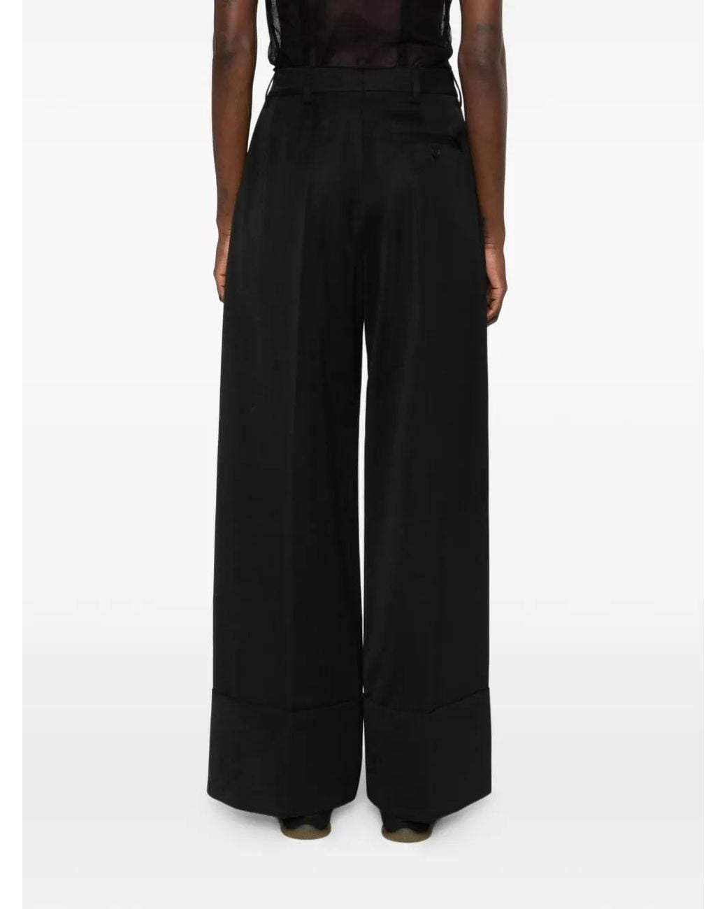 Simone Rocha Black Weite Hose Mit Knöpfen