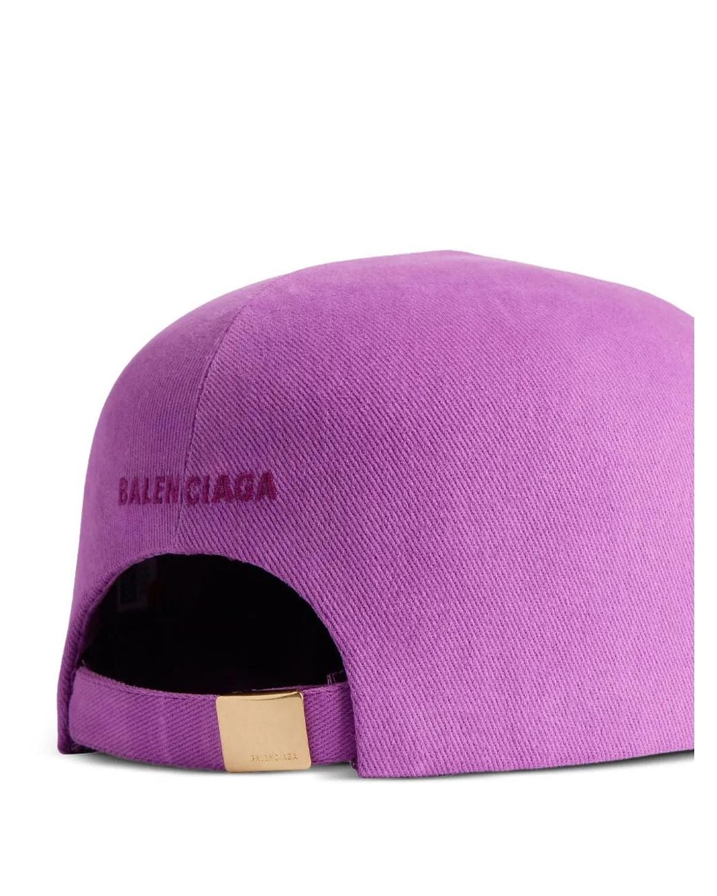 Balenciaga Purple Twill Baseball Cap