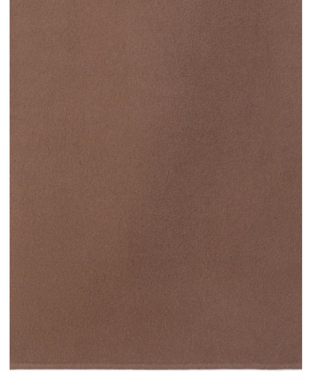 Almada Label Brown Button-Fastening Scarf