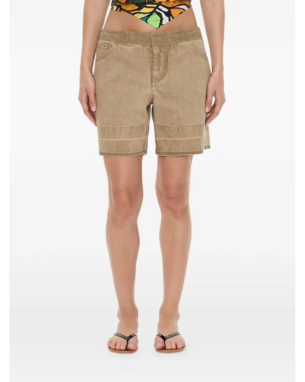 Christopher Esber Natural Deconstruct Raw-Cut Shorts