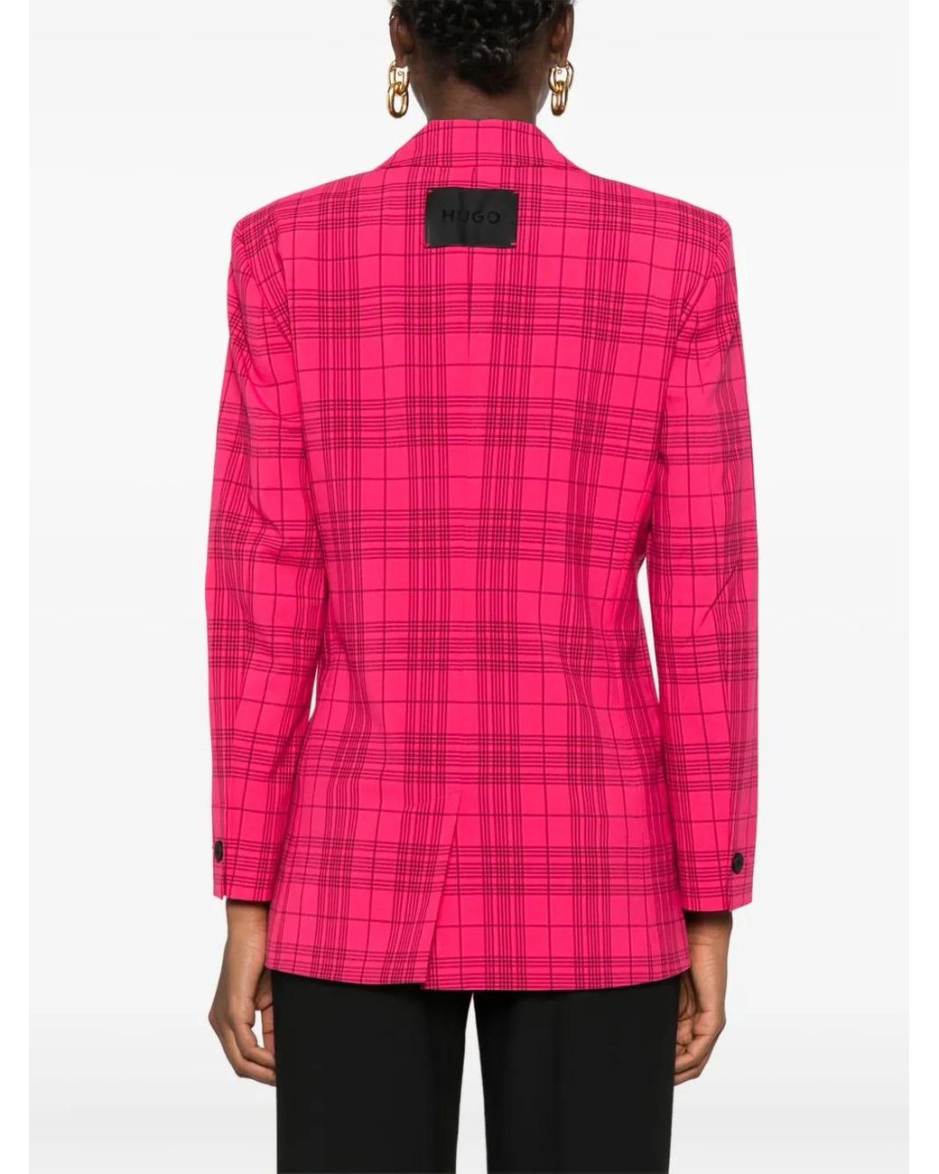 HUGO Pink Checked Jacket