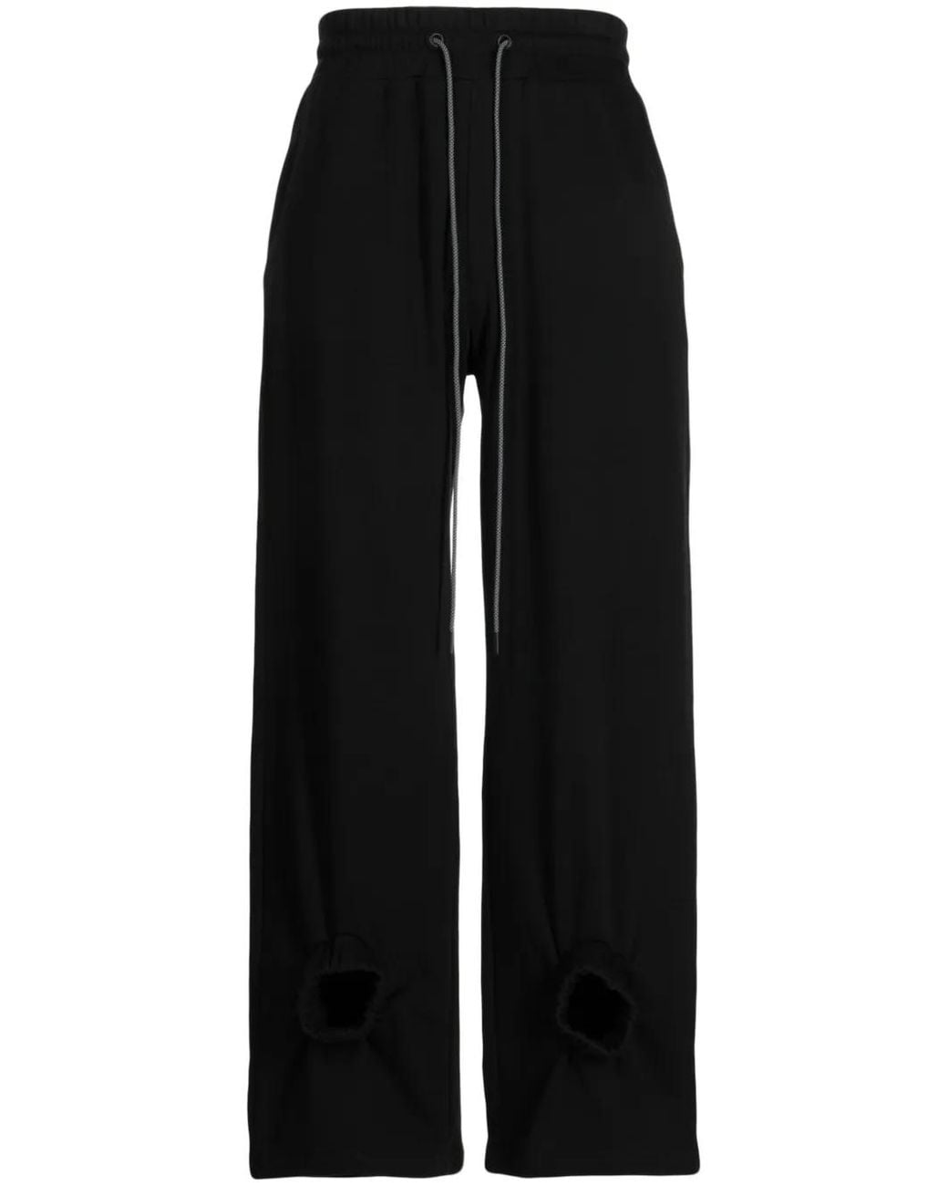 Mostly Heard Rarely Seen Black Four Ankle Cotton Track Trousers for men