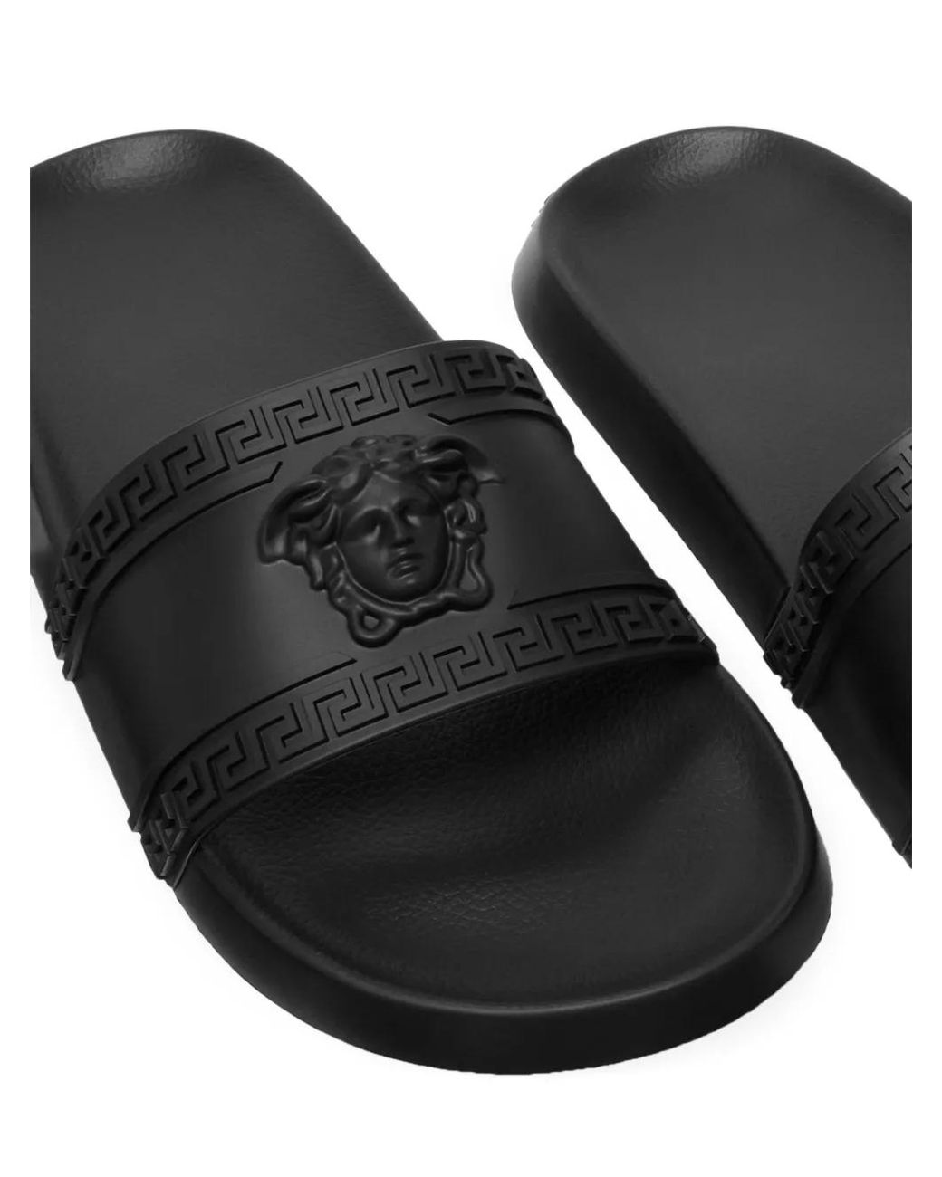 Versace White Medusa Greca Sandals for men