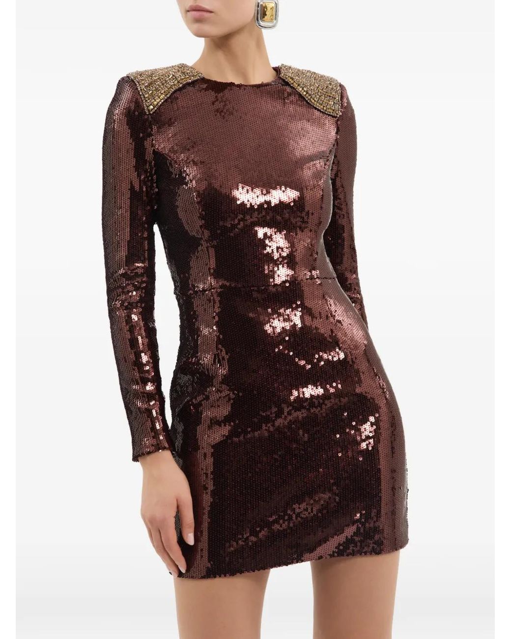 Rebecca Vallance Purple Glimmer Mini Dress