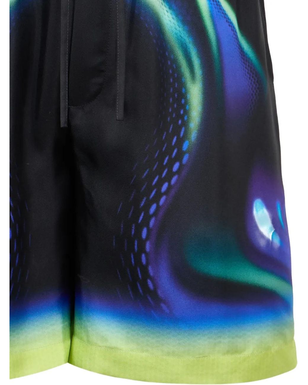 Casablanca Blue Drawstring-Waist Print Shorts for men