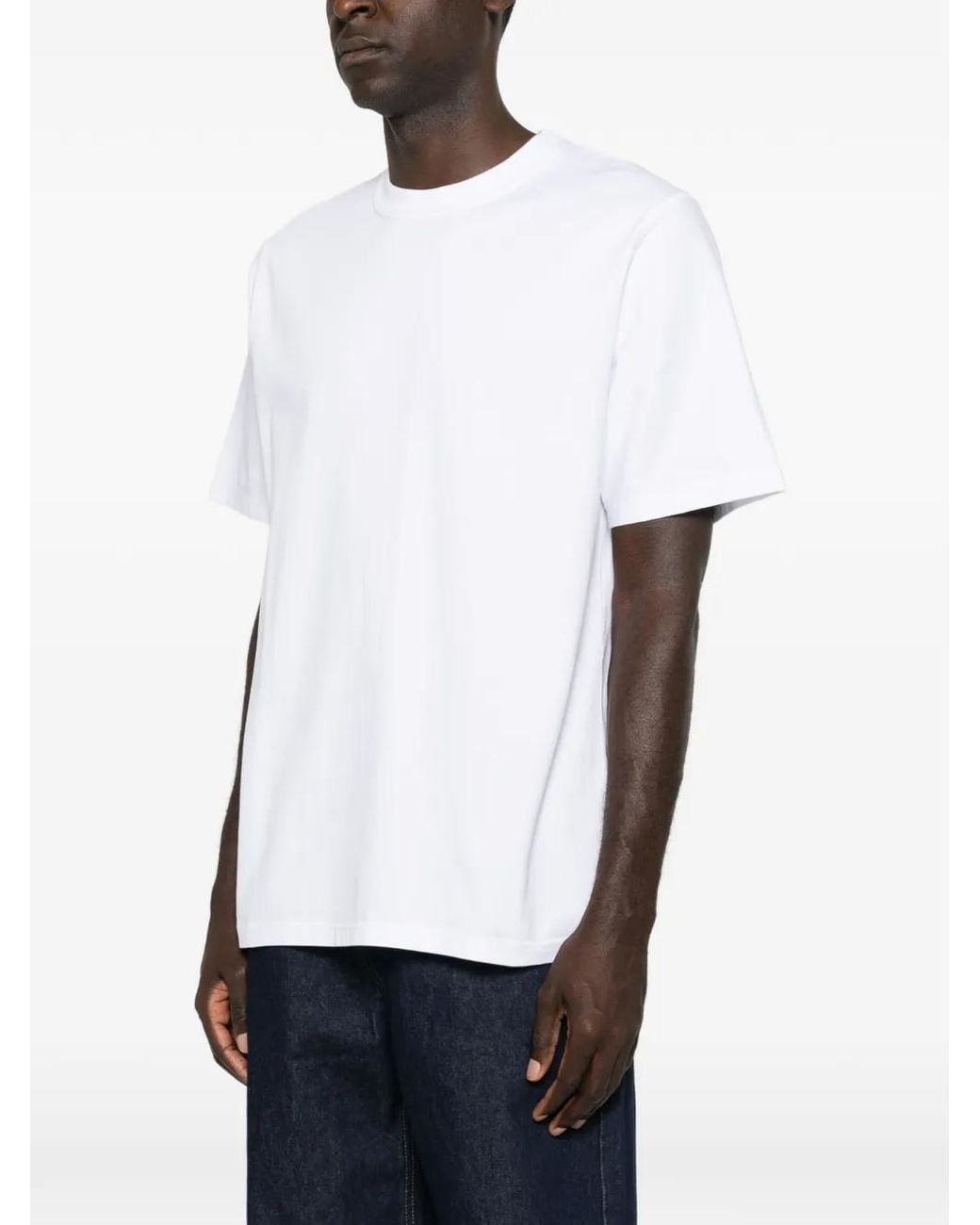 Arte' White Print-Detail Short-Sleeve T-Shirt for men