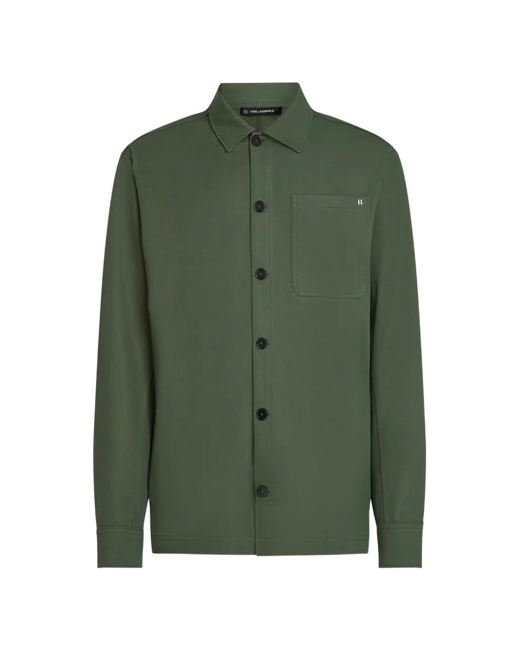 Karl Lagerfeld Green Buttoned Overshirt for men