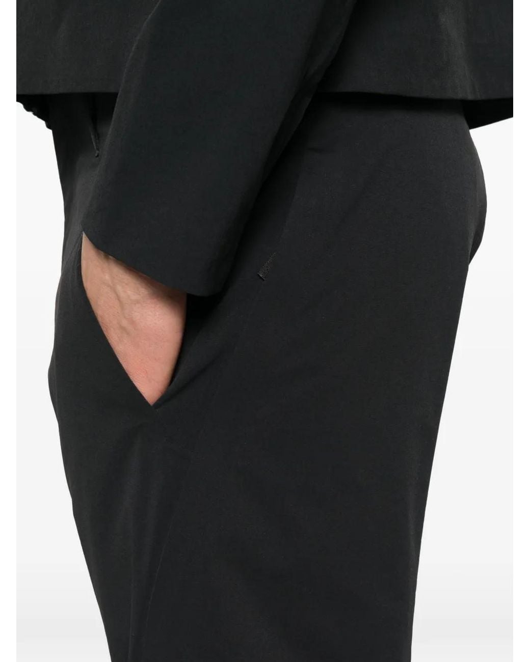 Veilance Black Belt-Loop Straight-Leg Trousers for men