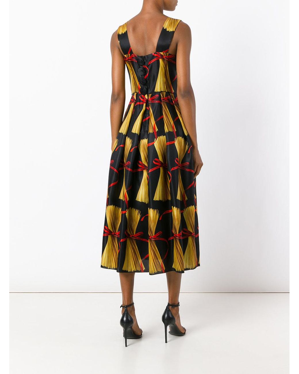 Dolce Gabbana Pasta Print Dress in Black Lyst