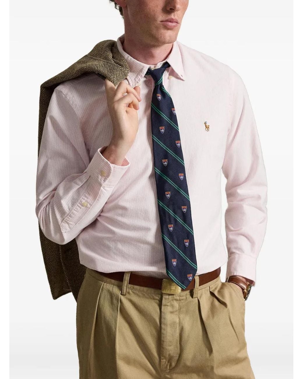 Polo Ralph Lauren White Striped Shirt for men