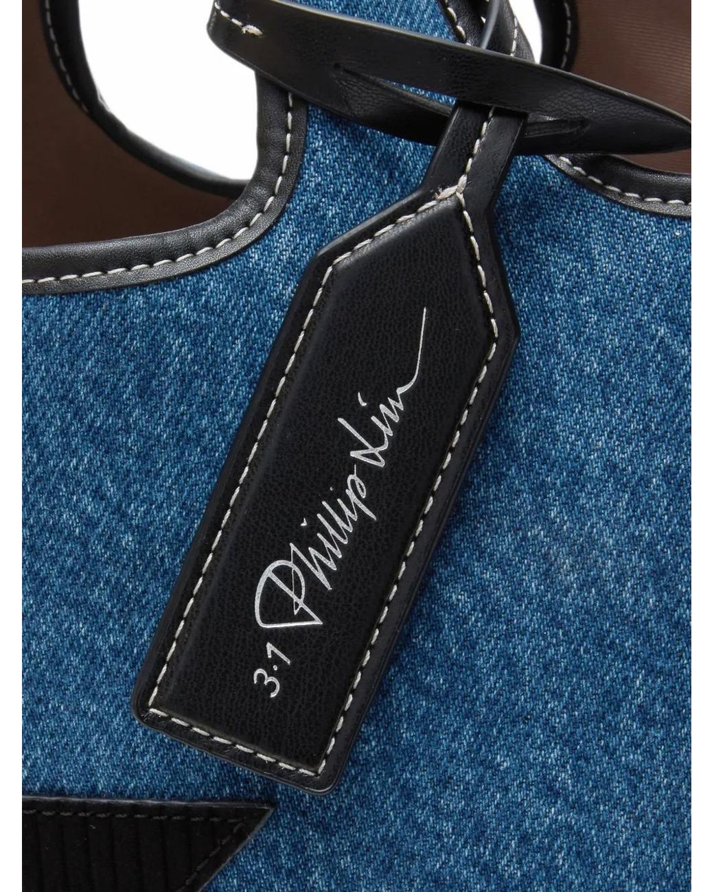 3.1 Phillip Lim Blue Mini Market Quilted Tote Bag