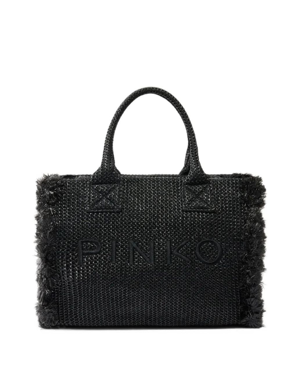 Pinko Black Medium Beach Shopping Tote