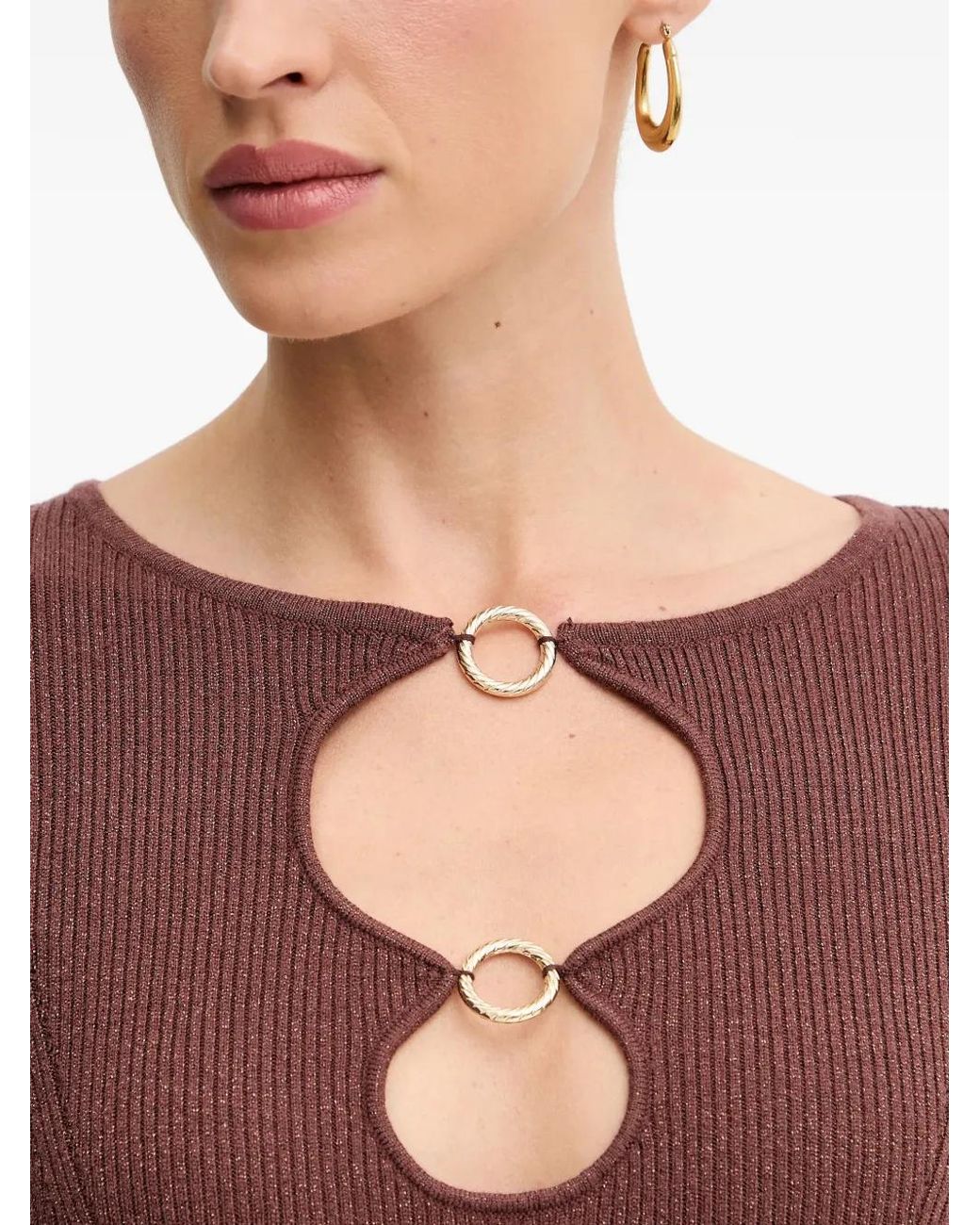 Fracomina Red Ring Detail Dress