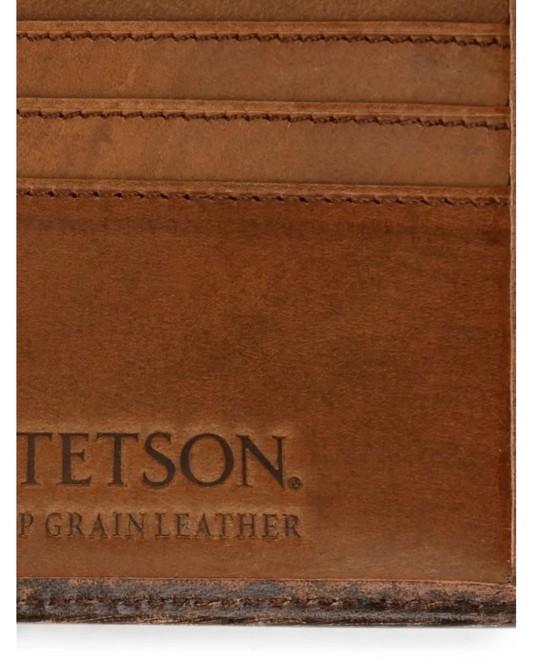 Stetson Brown Portefeuille À Motif Floral Estampé for men