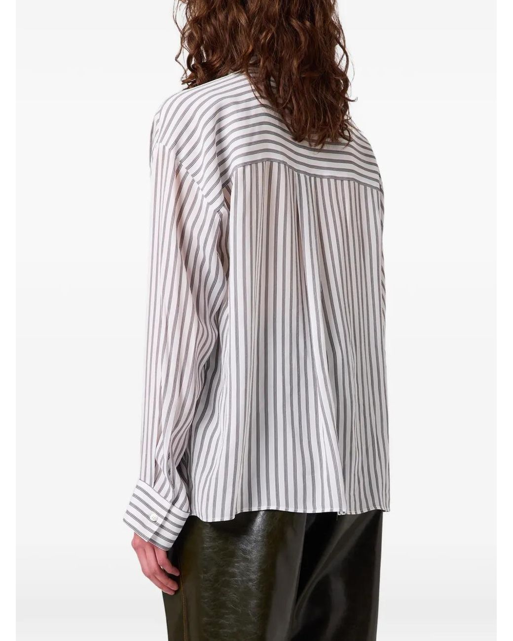 MSGM Gestreept Shirt in het White