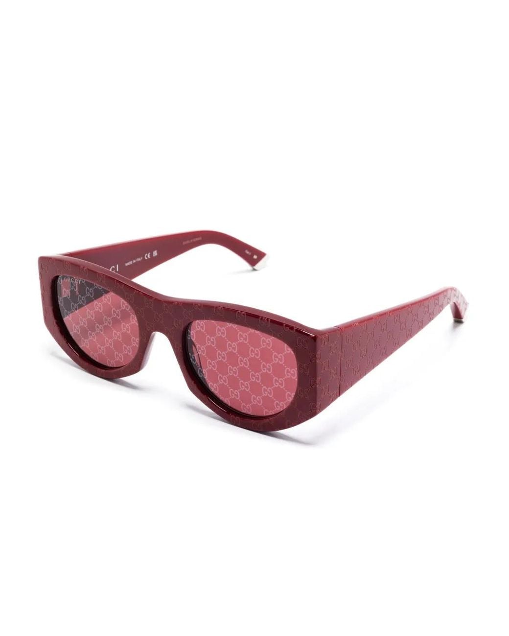 Gucci Pink Geometric-Frame Sunglasses
