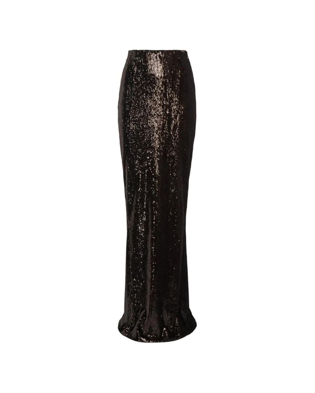 Balmain Black Sequinned Long Skirt
