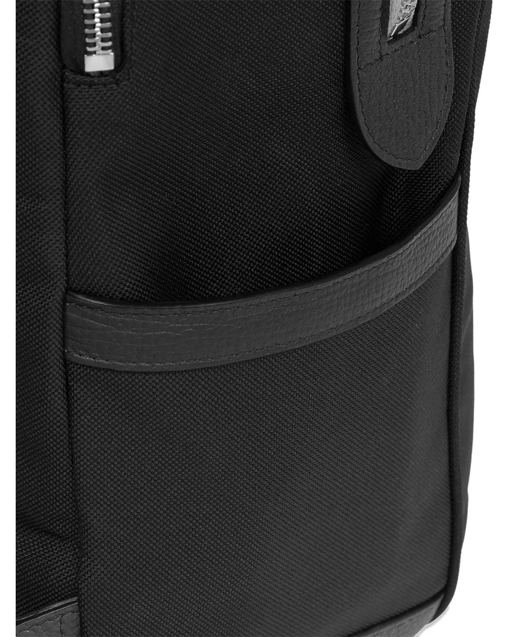 Smythson Black Zip Backpack