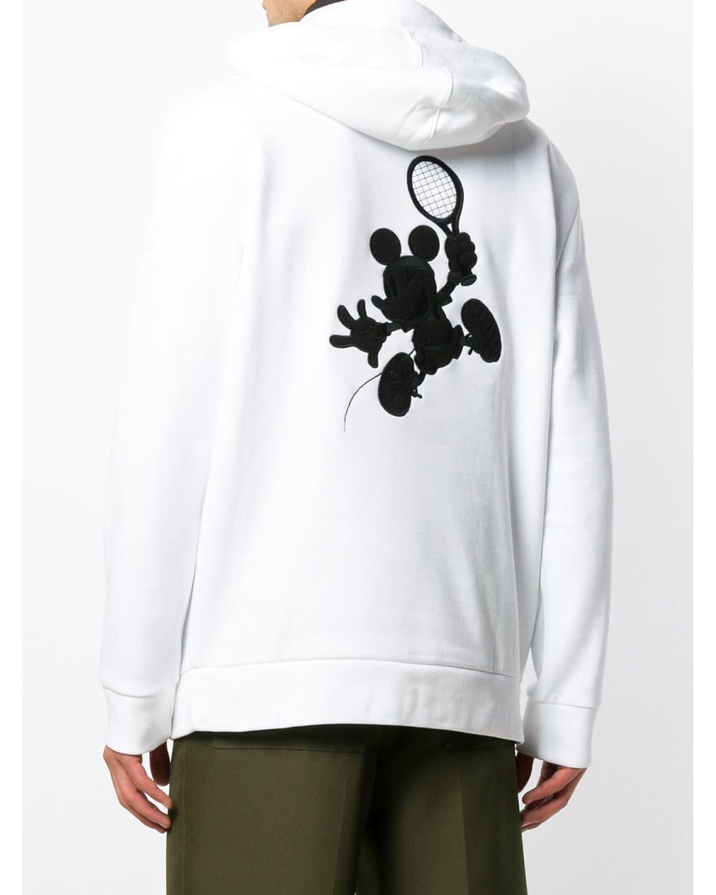 Lacoste Mickey Mouse Pullover Hoodie in White for Men | Lyst UK