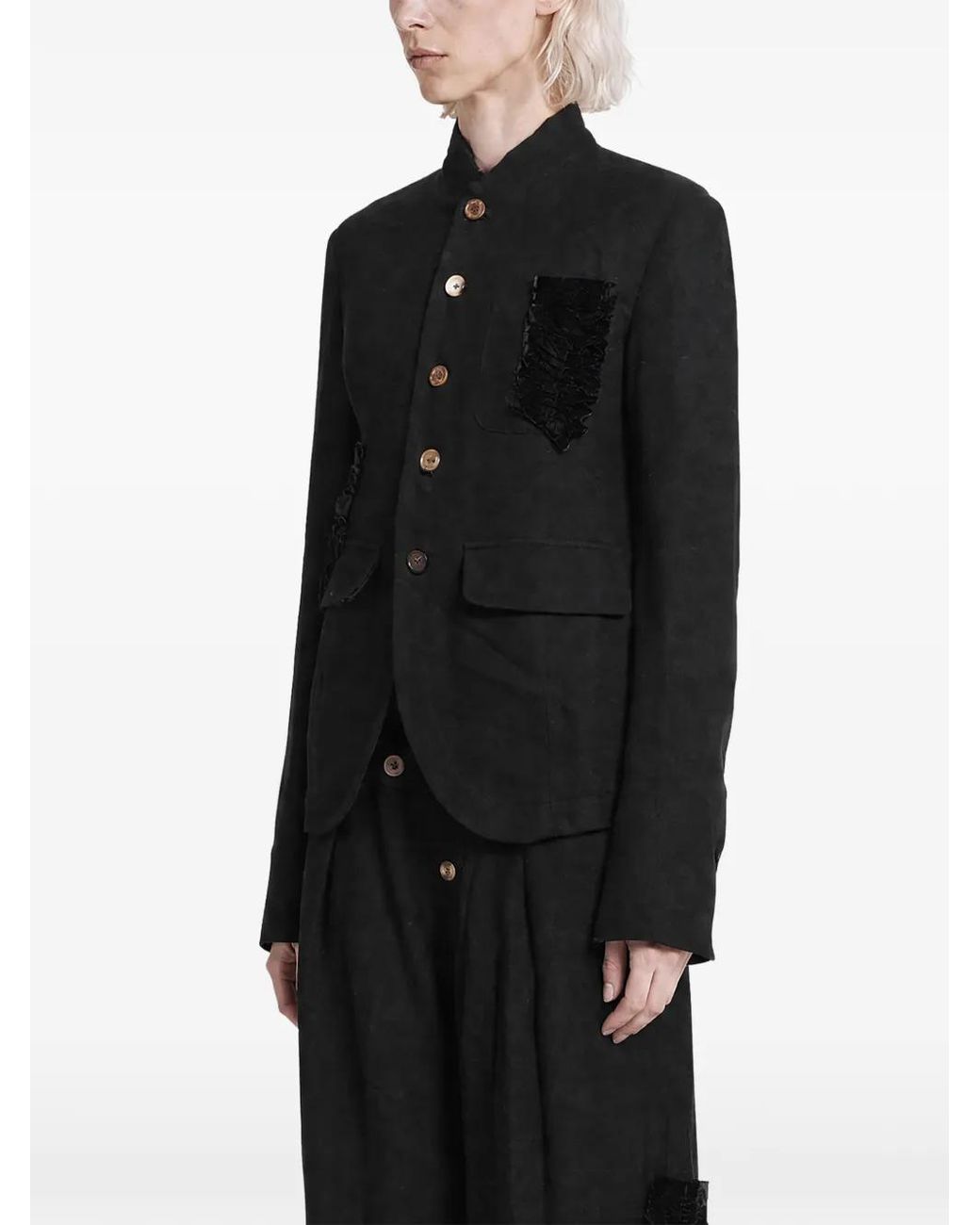 Aleksandr Manamïs Black Ruffled Romance Jacket
