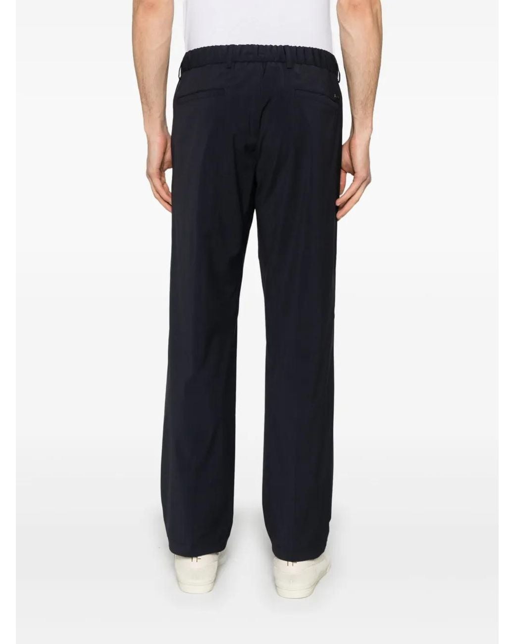 Herno Blue Polyester Elastane Trousers for men